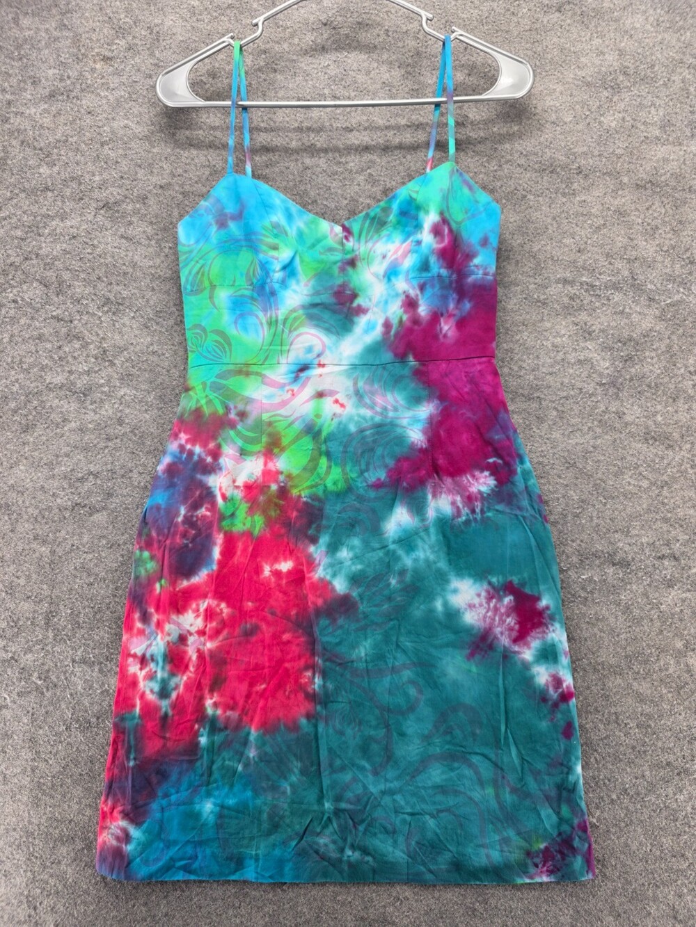 Milly of New York Dress Womens 4 Sleeveless Blue Tie Dye